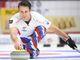 Norway's skip Thomas Ulsrud delivers a stone during